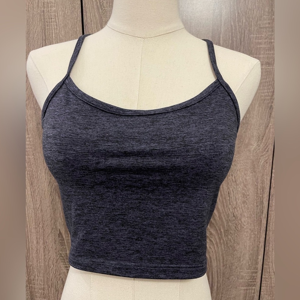 OFFLINE by AERIE Soft Blue Cropped Tanktop with bra shelf. Size S